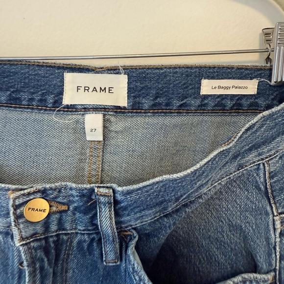 Frame Denim Wide Leg Jeans in Light Blue - Picture 1 of 7